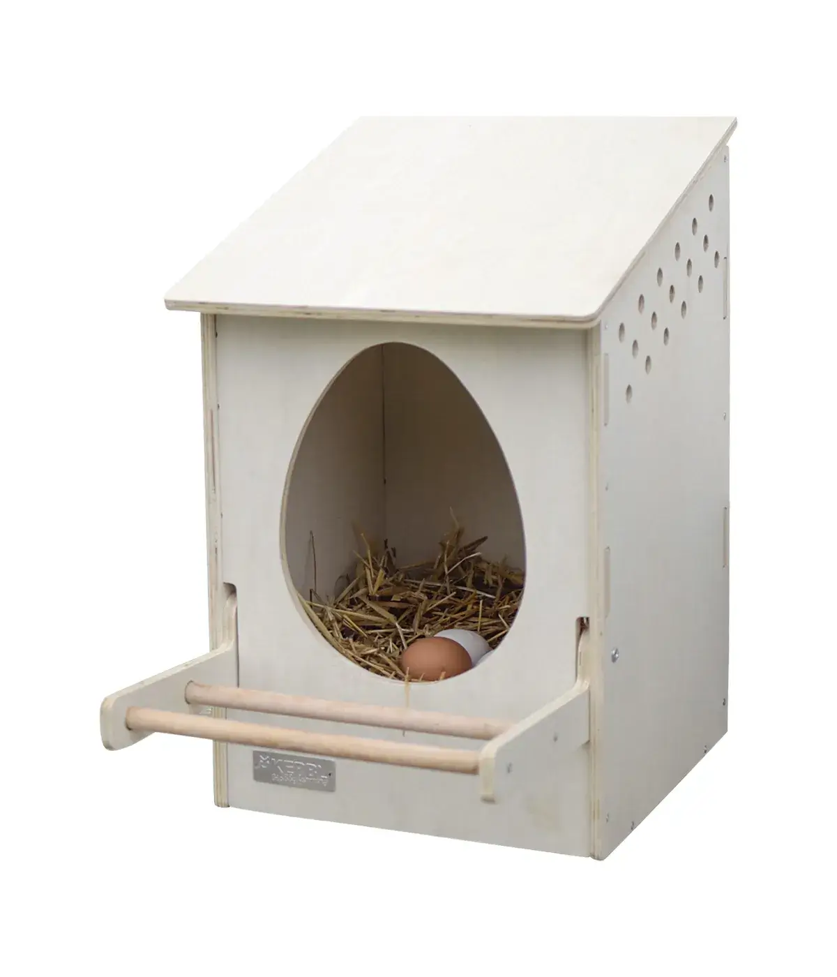 KERBL Legenest aus Holz mit klappbarer Sitzstange