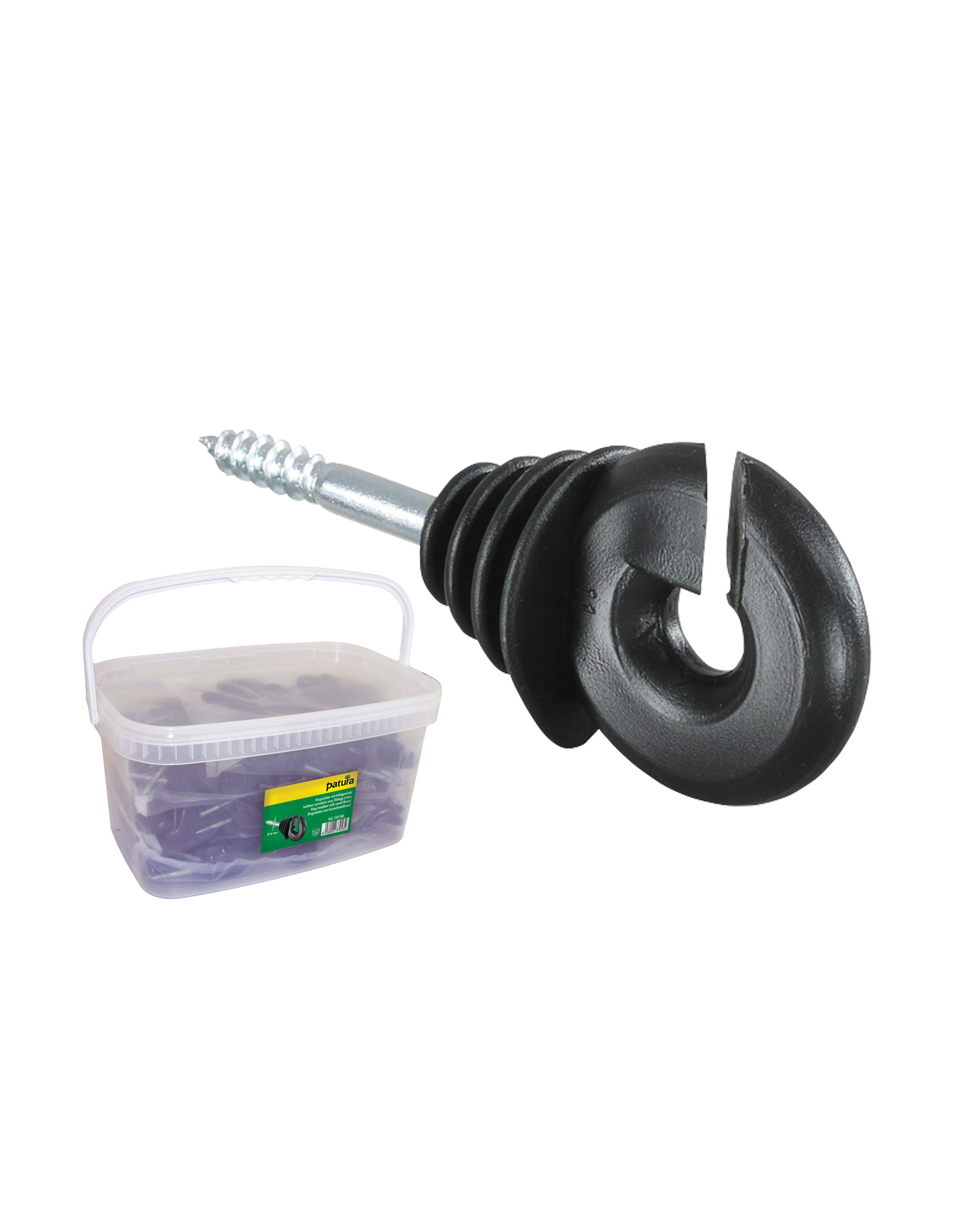 PATURA Ringisolator mit Holzgewinde