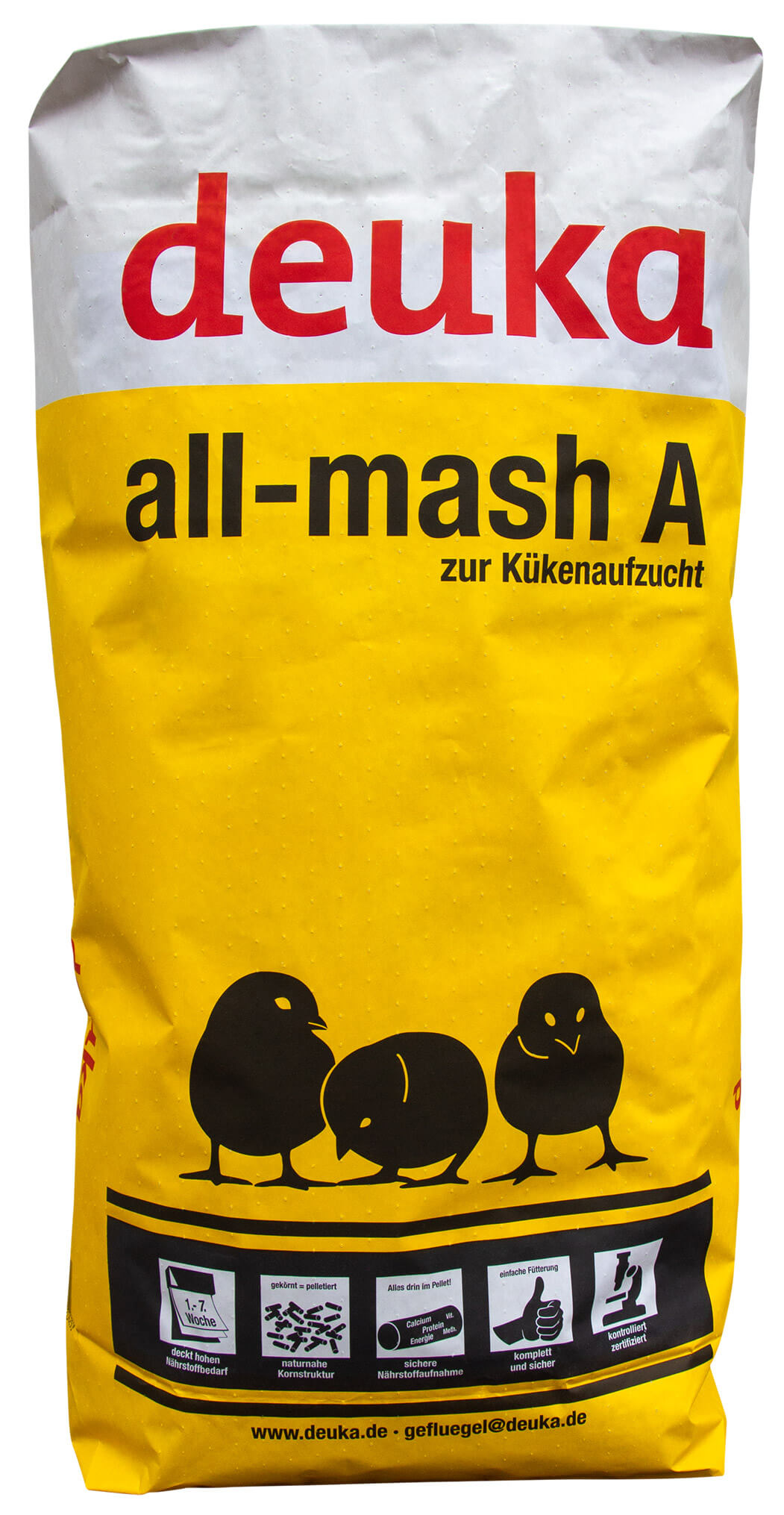 DEUKA all-mash A 25 kg - Mehl ohne Kokzidiostatikum