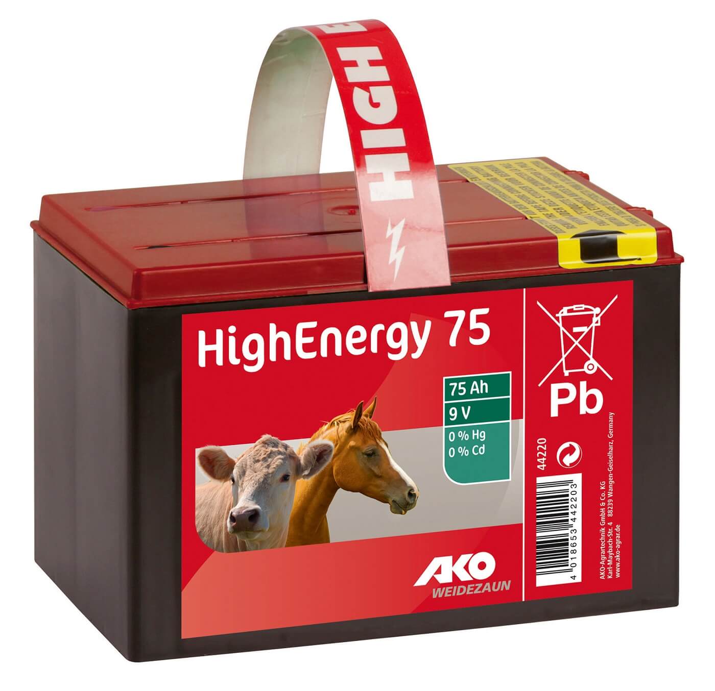 AKO High Energy Saline 9 Volt Trockenbatterie - 75 Ah