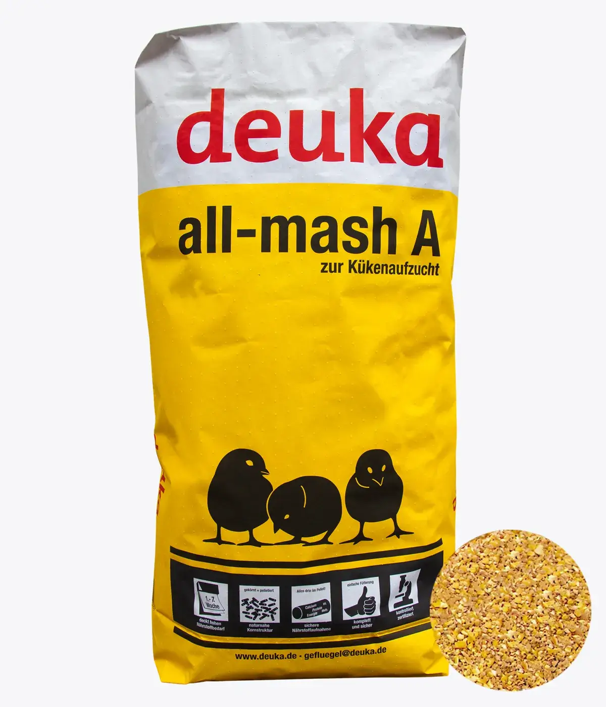 DEUKA all-mash A Mehl 25 kg mit Kokzidiostatikum