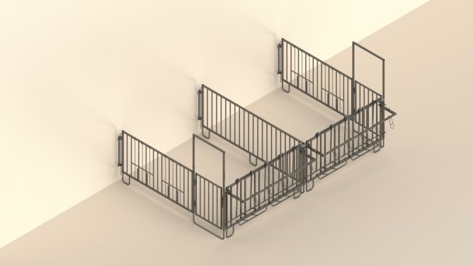 KERBL Modulare Zaunaufstallung Komplettset