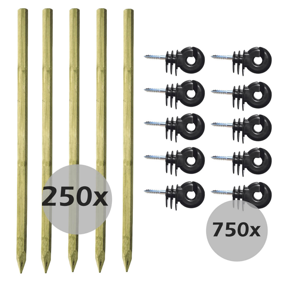 AKO Octo Wood 200 x 6 cm inkl. Ringisolatoren
