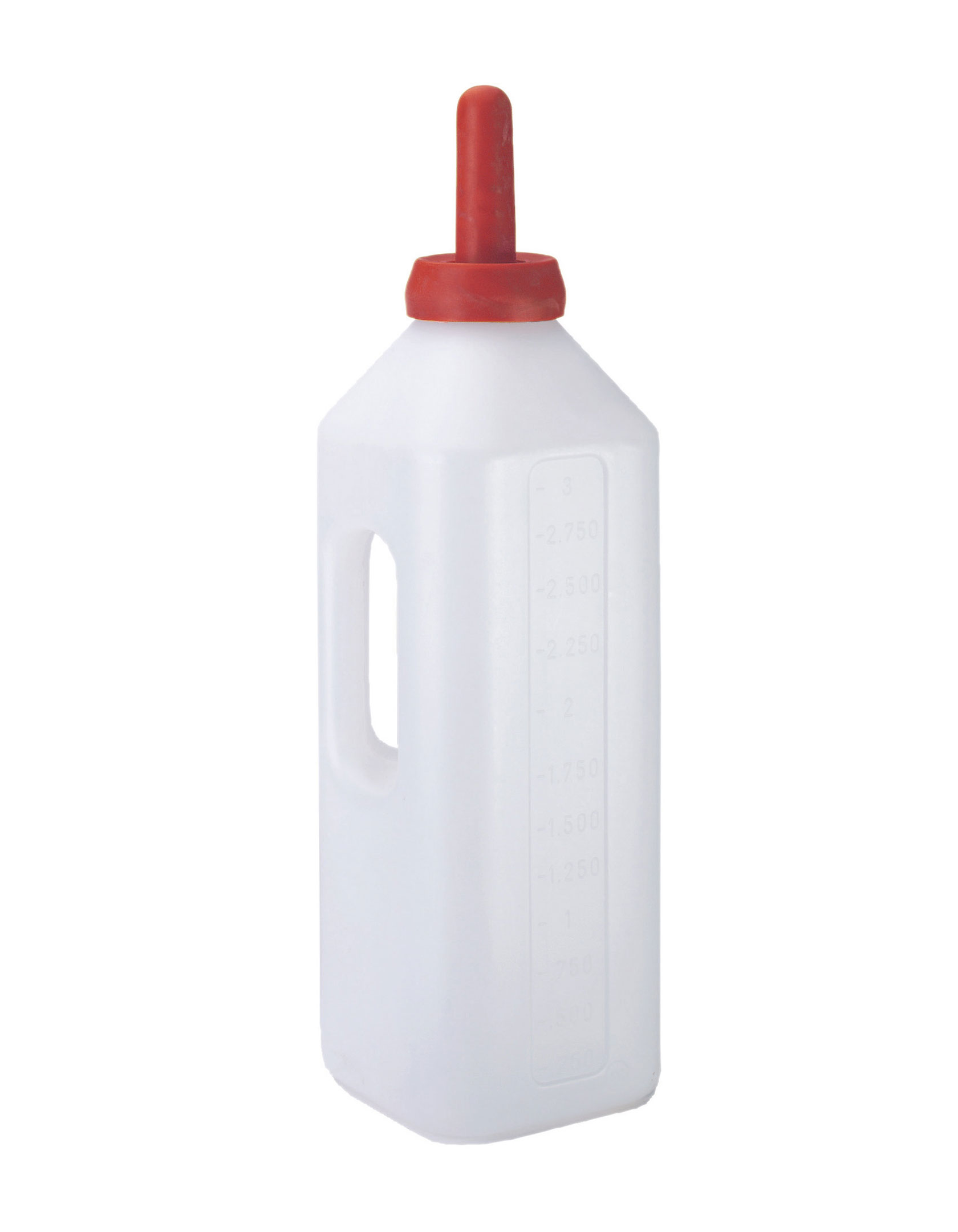 KERBL Milchflasche eckig - 3 Liter mit Füllskala und Handgriff