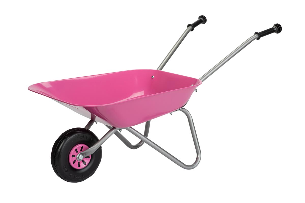 rolly Metallschubkarre rosa