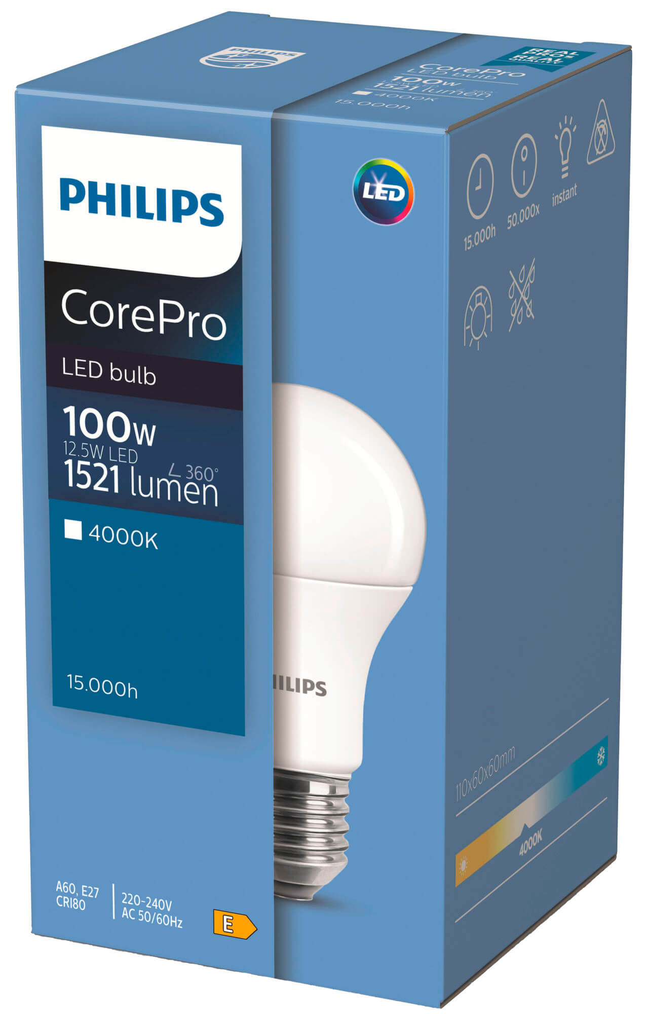 PHILIPS CorePro LED-Birne neutralweiß 4000 K, E27 matt