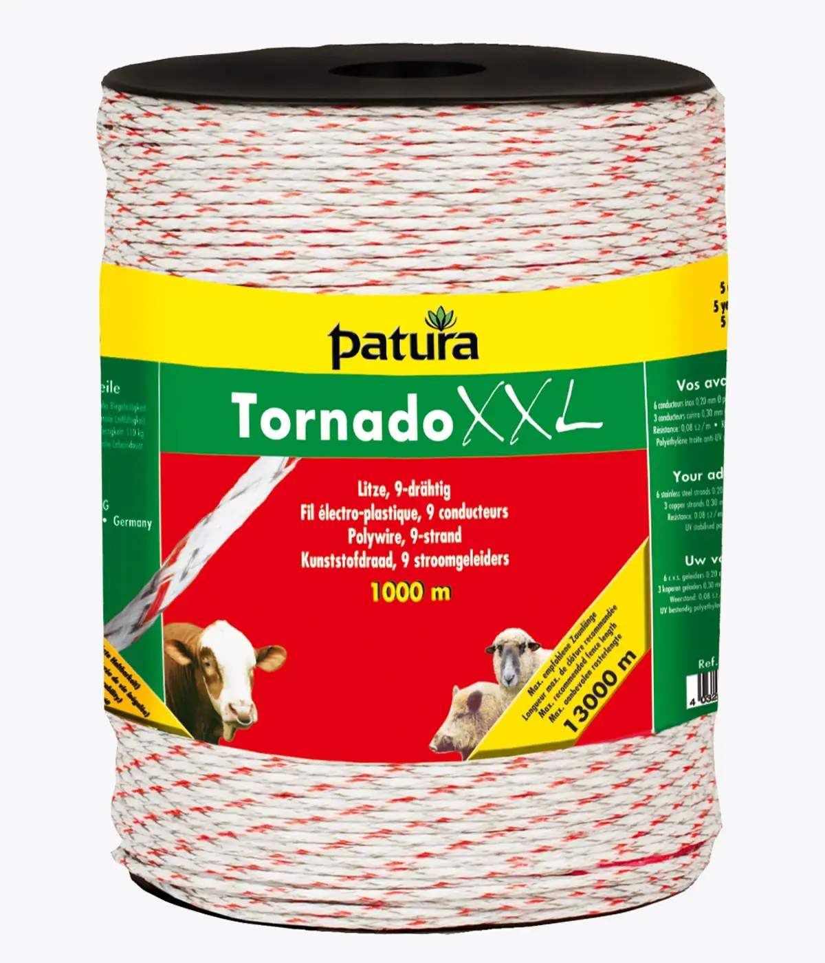 PATURA Tornado XXL Litze weiß / rot