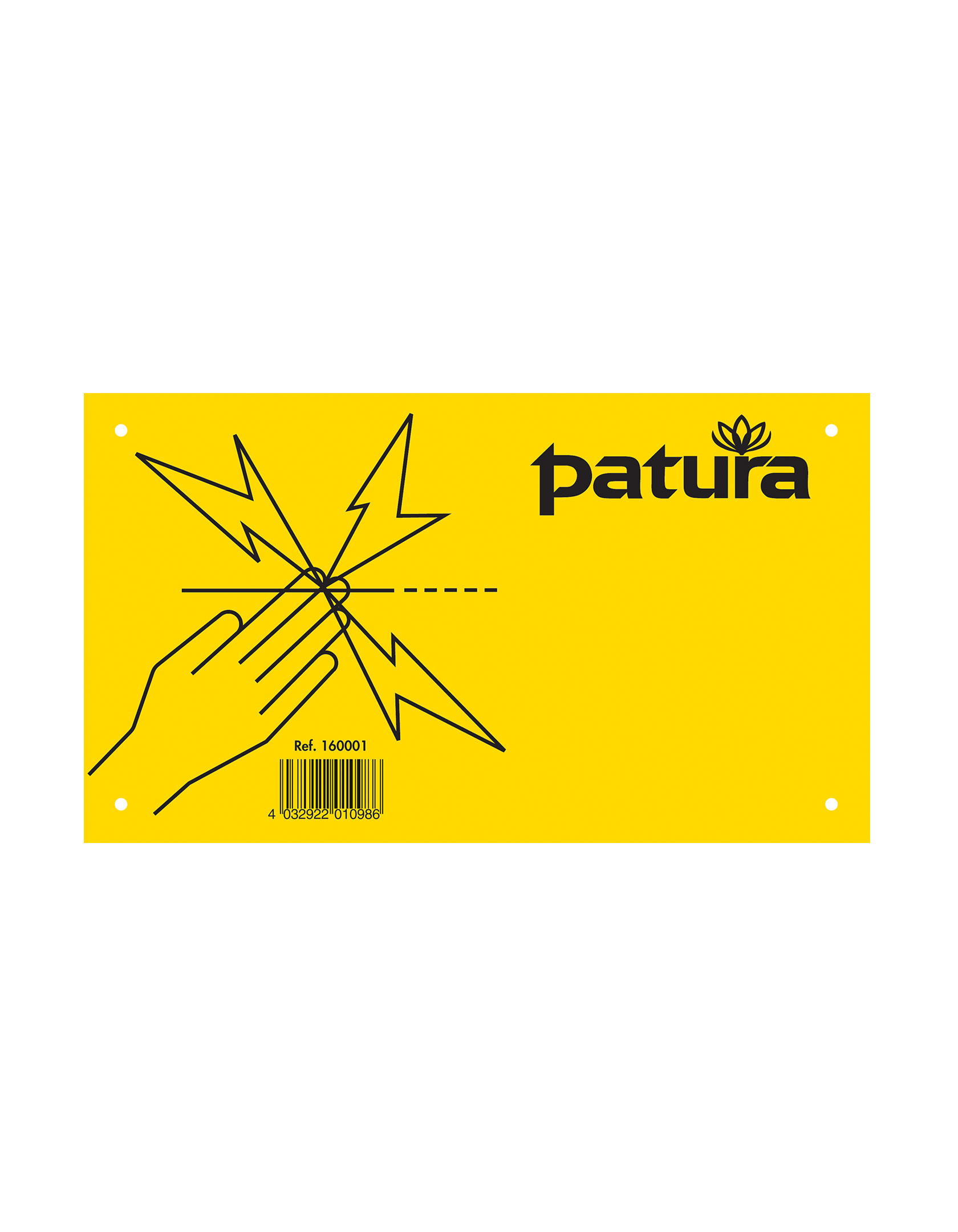 PATURA Warnschild - "Elektrozaun" - Kunststoff