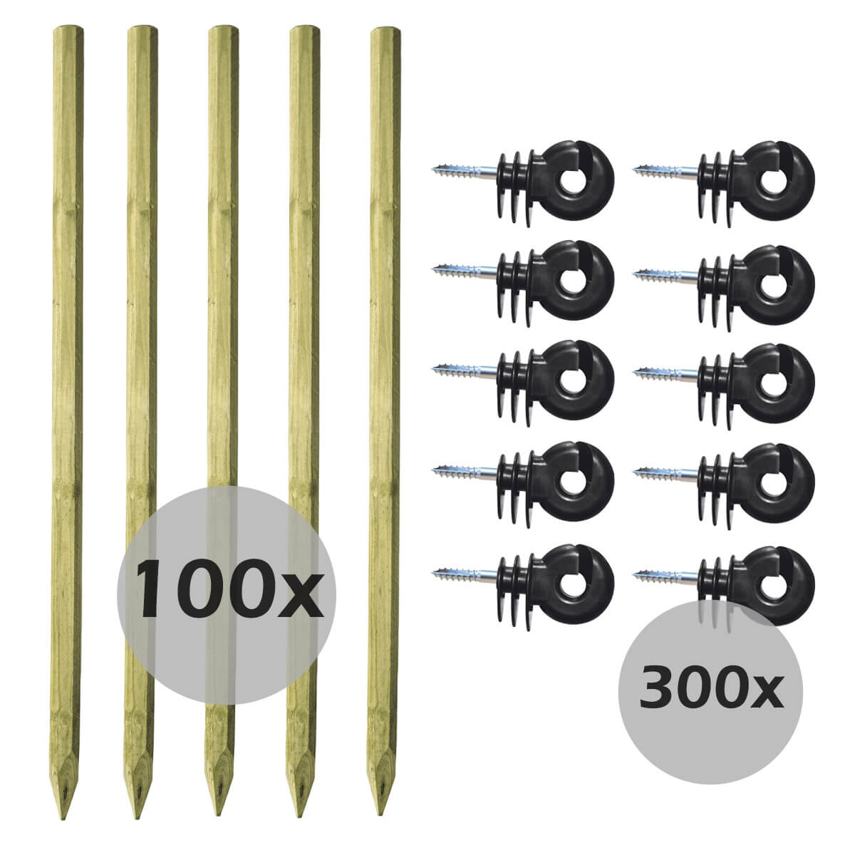 AKO Octo Wood 200 x 10 cm inkl. Ringisolatoren