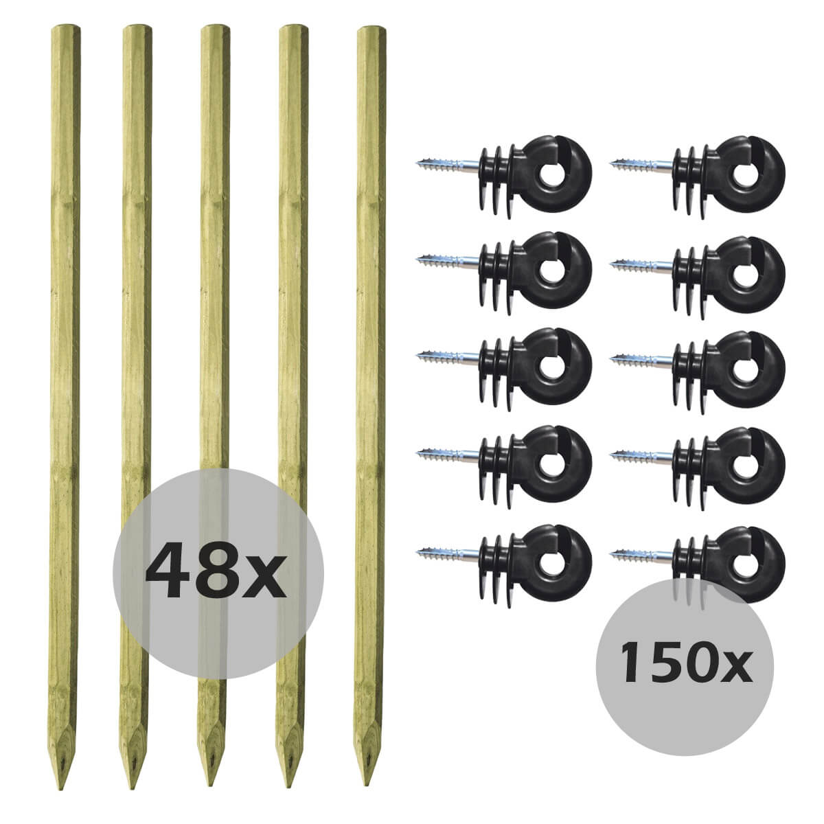 AKO Octo Wood 250 x 14 cm inkl. Ringisolatoren