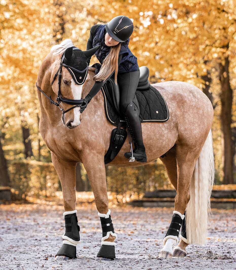 WALDHAUSEN Dressurgamasche Comfort Synthetik-Fell