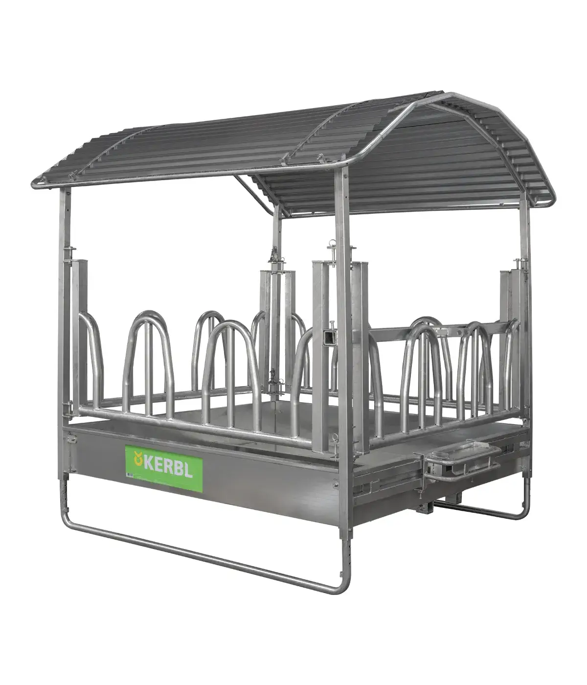 KERBL Viereckraufe mit Palisadenfressgitter - 12 Fressplätze