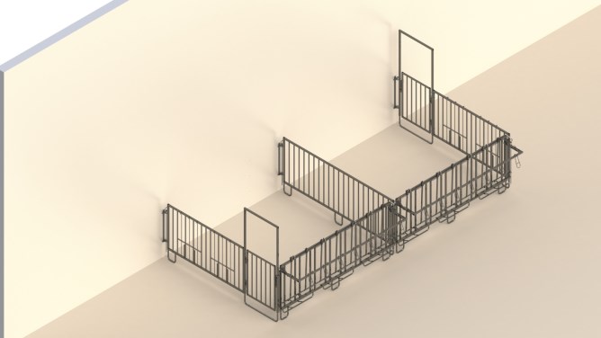 KERBL Modulare Zaunaufstallung Komplettset