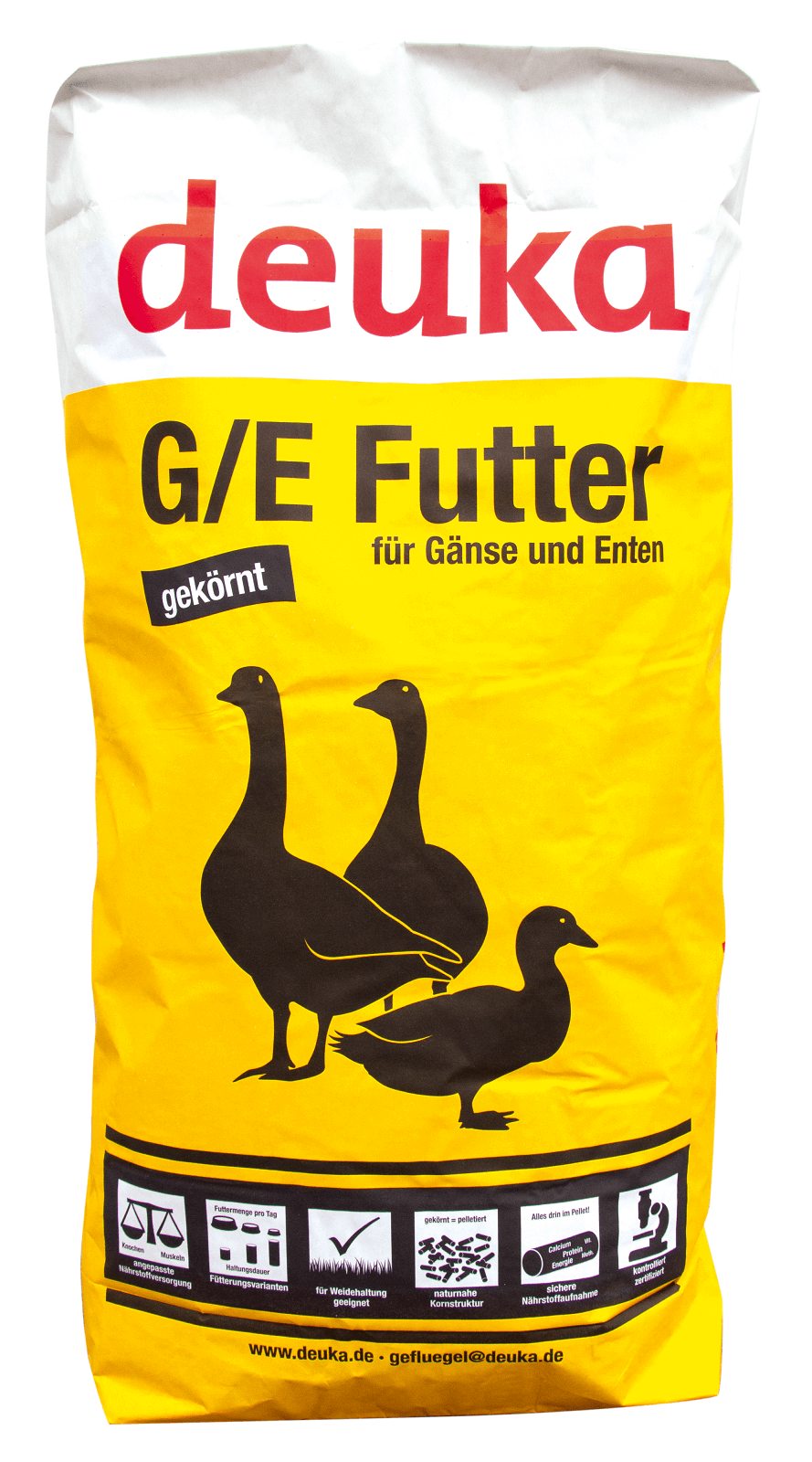 DEUKA Gänse / Enten Futter 25 kg - Reife- / Mastfutter