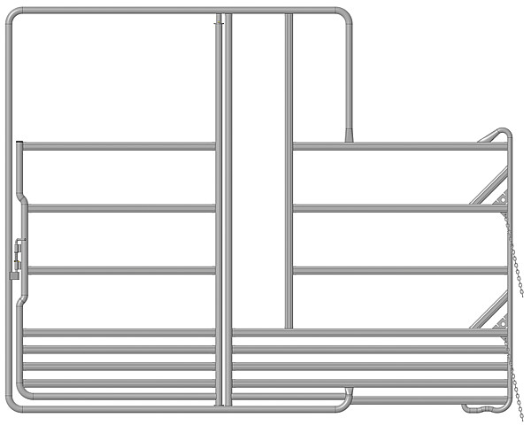 PATURA Sicherheits-Pferde-Panel mit Tor und Fressgitter