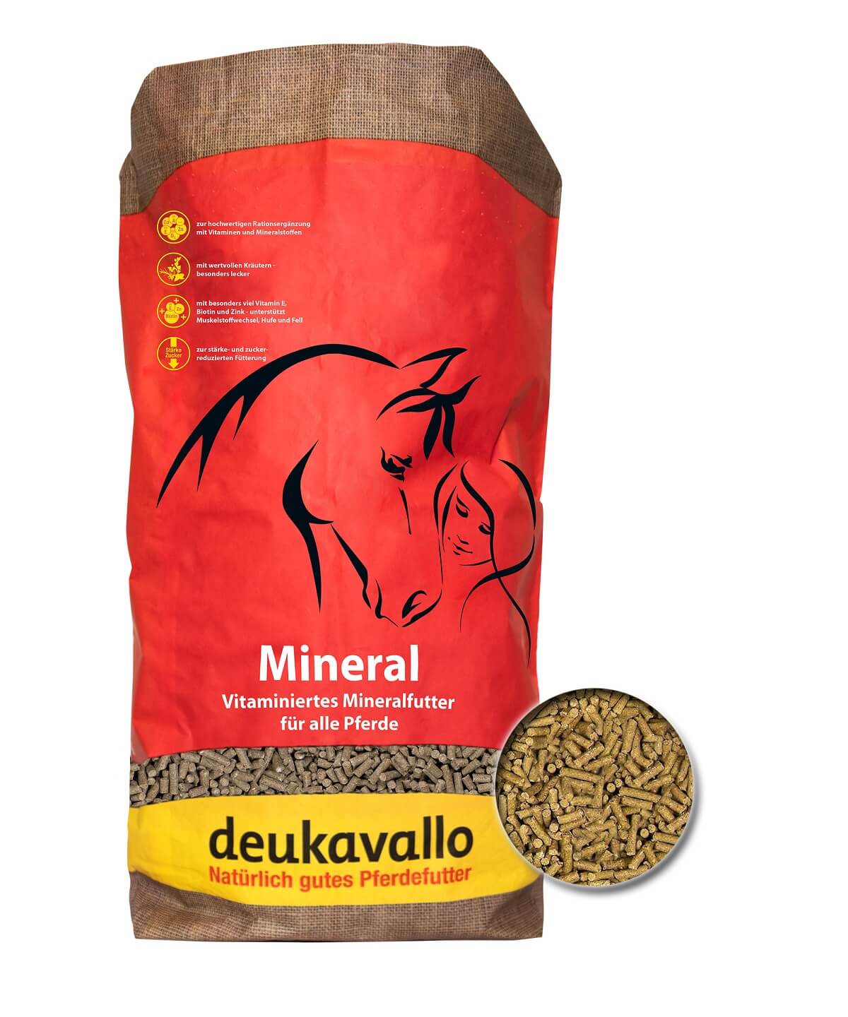 DEUKAVALLO Mineral 20 kg - das schmackhafte Mineralfutter für Pferde