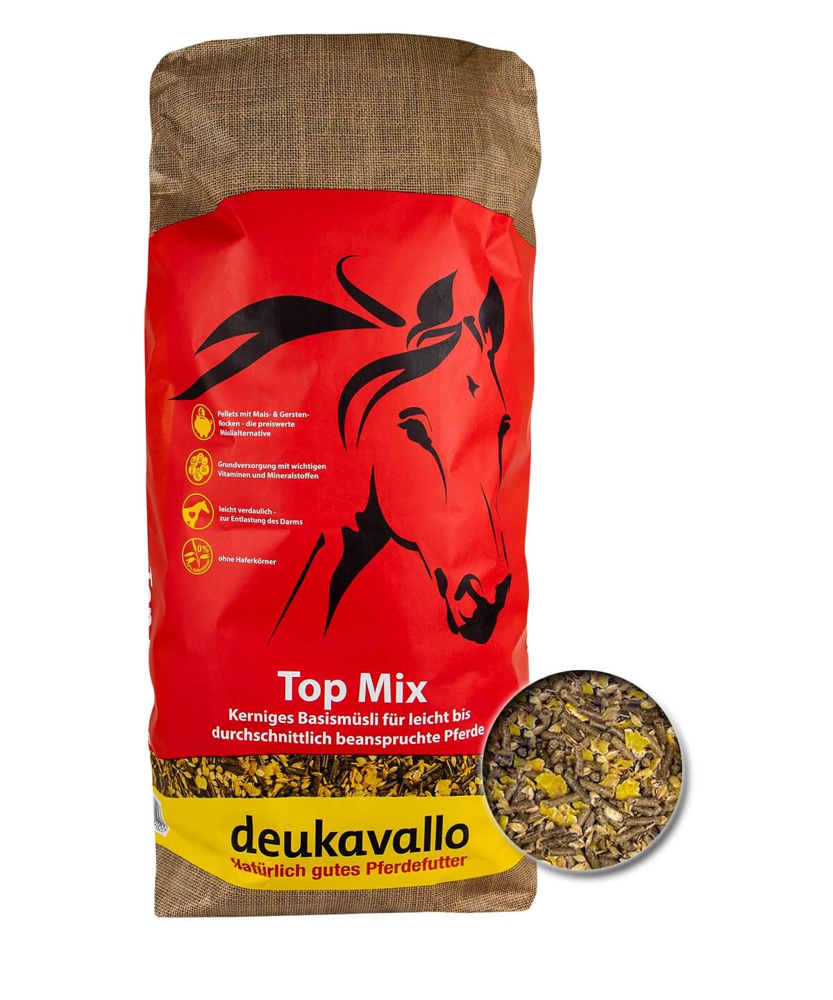DEUKAVALLO Top Mix Müsli 25 kg - für leicht beanspruchte Pferde