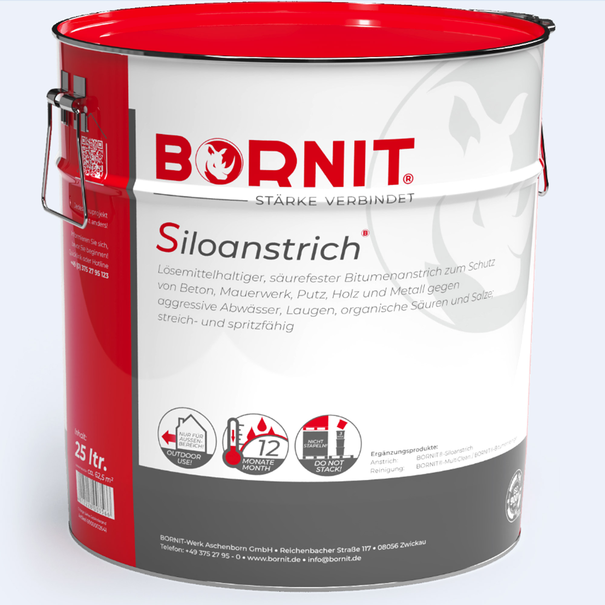 BORNIT Siloanstrich - Bitumen Schutzanstrich, Silolack
